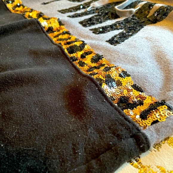 Cheetah print sequin PINK sweater (SOLD) - Picture 2 of 3